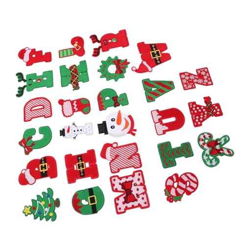 jojofuny 26 Stück Teiliges Weihnachts Bügelbild Bestickte Applikationen Diy Buchstaben Patches zum Aufbügeln für Kleidung Jacken Jeans Taschen Vielseitige Reparatur und Dekoration von jojofuny