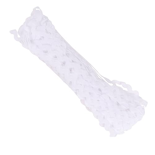 jojofuny 2Rolle Wellenband für DIY Projekte Yards Weißes Spitzenband für Bekleidung Accessoires und Dekorationen Langlebig und Farbecht von jojofuny