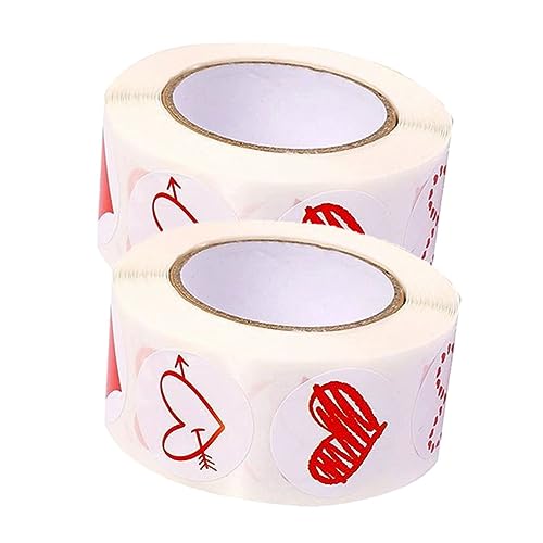 jojofuny 2Rollen Herzaufkleber für Geschenkverpackungen Selbstklebend für Valentinstag Vielseitig Einsetzbar Einfach zu Entfernen Hinterlassen Rückstand jojofuny 2Rollen Herzaufkleber für Geschenkverpackungen Selbstklebend für Valentinstag Vielseitig Einsetzbar Einfach zu Entfernen Hinterlassen Rückstand von jojofuny