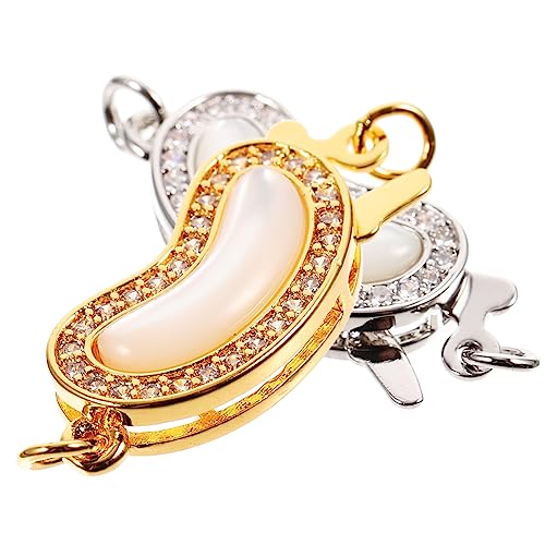 jojofuny 2Stücke DIY Halskettenverschluss Kupfer Für Armbänder Und Halsketten Langlebig Und Leicht Für Schmuckherstellung jojofuny 2Stücke DIY Halskettenverschluss Kupfer Für Armbänder Und Halsketten Langlebig Und Leicht Für Schmuckherstellung von jojofuny