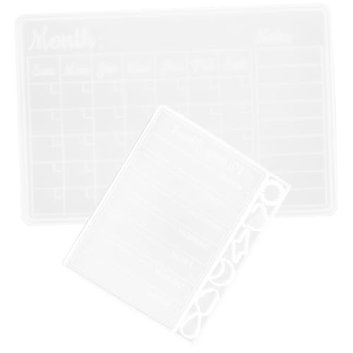 jojofuny 2Stücke DIY Silikonform für Kalender Epoxidharz Gießform zur Erstellung von Individuellen Planerplatten für Projekte und Organisation jojofuny 2Stücke DIY Silikonform für Kalender Epoxidharz Gießform zur Erstellung von Individuellen Planerplatten für Projekte und Organisation von jojofuny