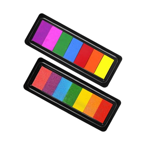 jojofuny 2Stücke Multifunktions Tintenkissen Für Fingerfarben Für Kreatives Basteln Und Scrapbooking Waschbar Und Sicher Für Künstlerische Projekte von jojofuny