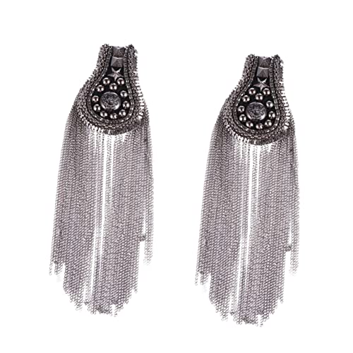 jojofuny 2Stücke Quaste Schulterepaulette mit Sicherheitsnadel Schulterabzeichen für Kleidung Schuhe und Hüte Retro Accessoires für Männer und Frauen von jojofuny