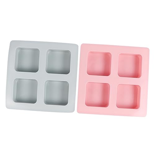jojofuny 2Stücke Seifenform mit Hohlräumen Lebensmittelqualität Backform für DIY Seifenherstellung Quadratische Seifenformen Blau und Backwerkzeuge für Zuhause von jojofuny
