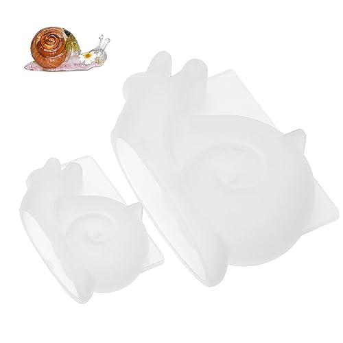 jojofuny 2Stücke Silikon Schneckenformen Flexible Silikon Gießform für Epoxidharz DIY Schnecken für Garten für Kunsthandwerk und von jojofuny