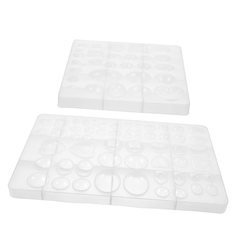jojofuny 2Stücke Teiliges Silikon Gießform für Cabochons DIY Schmuckherstellung für Epoxidharz und Anhänger für Kunstprojekte und jojofuny 2Stücke Teiliges Silikon Gießform für Cabochons DIY Schmuckherstellung für Epoxidharz und Anhänger für Kunstprojekte und von jojofuny