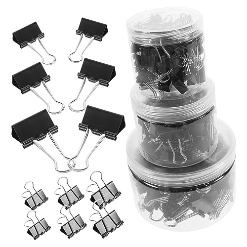 jojofuny 3 Boxen Boxen Metall Büroklammern Verschiedenen Robuste Binder Clips für Bürobedarf Schule und Zuhause von jojofuny