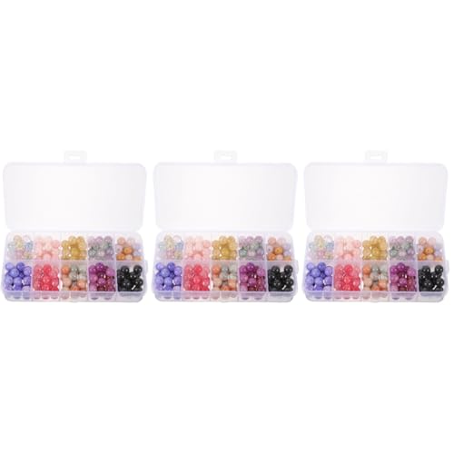 jojofuny 3 Boxen Bunte Glasperlen Runde Glatte Perlen für Schmuckherstellung für Armbänder und Ohrringe Diy Bastelprojekte Großer jojofuny 3 Boxen Bunte Glasperlen Runde Glatte Perlen für Schmuckherstellung für Armbänder und Ohrringe Diy Bastelprojekte Großer von jojofuny