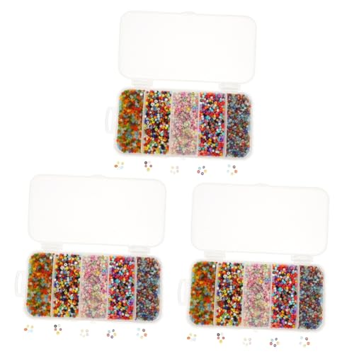 jojofuny 3 Boxen Kleine Glasperlen Mischfarben für Diy Schmuckherstellung Bastelbedarf Lose Perlen für Armbänder und Handwerksprojekte Langlebig und Farbenfroh jojofuny 3 Boxen Kleine Glasperlen Mischfarben für Diy Schmuckherstellung Bastelbedarf Lose Perlen für Armbänder und Handwerksprojekte Langlebig und Farbenfroh von jojofuny