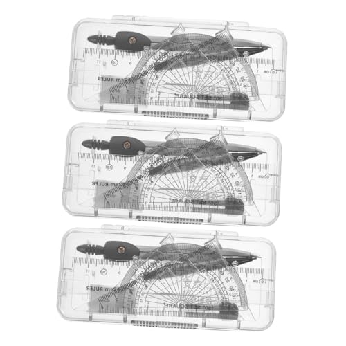 jojofuny 3 Boxen Zeichengerät mit Lineal Dreieck Lineal und Winkelmesser Leichtes Langlebiges Mathe Zeichen und Messset mit Radiergummi für Schule und Studium jojofuny 3 Boxen Zeichengerät mit Lineal Dreieck Lineal und Winkelmesser Leichtes Langlebiges Mathe Zeichen und Messset mit Radiergummi für Schule und Studium von jojofuny