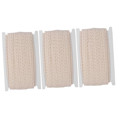 jojofuny 3 Rollen Baumwollspitzenband Diy Bastelmaterial Guipure Dekorationsborte für Vorhänge Tischdecken und Kleidung Yards für Hochzeiten und Partys jojofuny 3 Rollen Baumwollspitzenband Diy Bastelmaterial Guipure Dekorationsborte für Vorhänge Tischdecken und Kleidung Yards für Hochzeiten und Partys von jojofuny