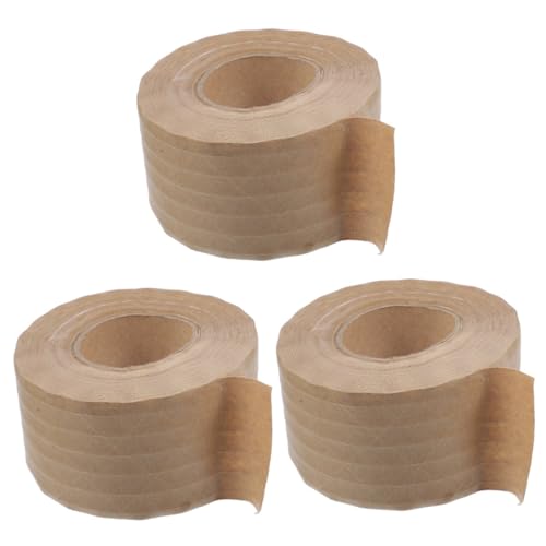 jojofuny 3 Rollen Dichtungsband Hochleistungs Verpackungsband Wickelstreifen Gummiertes Braunes Papierband Für Aquarell Klebriges Verpackungsband Umzugskartons Klebeband jojofuny 3 Rollen Dichtungsband Hochleistungs Verpackungsband Wickelstreifen Gummiertes Braunes Papierband Für Aquarell Klebriges Verpackungsband Umzugskartons Klebeband von jojofuny