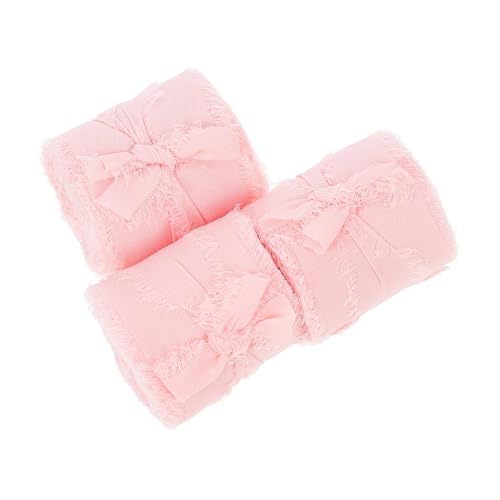 jojofuny 3 Rollen Fransiges Chiffonband Yards pro Vielseitig Einsetzbar für Hochzeitsdekoration Geschenkverpackung Diy Bouquets und Festlichkeiten Hochwertige Materialqualität für von jojofuny