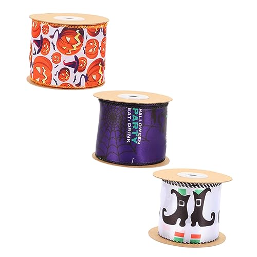 jojofuny 3 Rollen Halloween Spiwebbänder Dekorative Wickelbänder für Kränze Yards pro Rolle Pumpkin Boots Spiderweb für und Bastelprojekte jojofuny 3 Rollen Halloween Spiwebbänder Dekorative Wickelbänder für Kränze Yards pro Rolle Pumpkin Boots Spiderweb für und Bastelprojekte von jojofuny