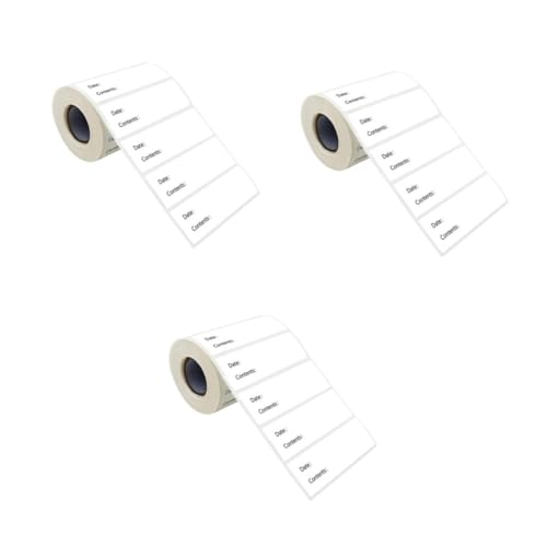 jojofuny 3 Rollen Selbstklebende Etiketten für und Klassifizierung Praktische Blanko Aufkleber für Büro und Küche für Beschriftung von Gläsern und Aufbewahrungsbehältern jojofuny 3 Rollen Selbstklebende Etiketten für und Klassifizierung Praktische Blanko Aufkleber für Büro und Küche für Beschriftung von Gläsern und Aufbewahrungsbehältern von jojofuny