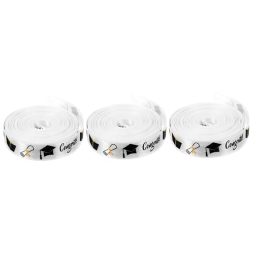 jojofuny 3 Rollen Verpackungsband für die Abschlusssaison zum Einpacken Papier geschenkband ostern geschenkeband dekoration bastelsachen Geschenkverpackungsband Paketband Polyester Weiß jojofuny 3 Rollen Verpackungsband für die Abschlusssaison zum Einpacken Papier geschenkband ostern geschenkeband dekoration bastelsachen Geschenkverpackungsband Paketband Polyester Weiß von jojofuny