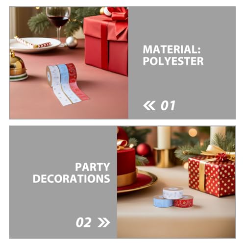 jojofuny 3 Rollen Weihnachtsband: Festliches Verpackungsband mit Stern-Kreis-Muster für Weihnachtsdekorationen – Geschenkverpackungen, DIY-Projekte, Zubehör für Weihnachten und Neujahr jojofuny 3 Rollen Weihnachtsband: Festliches Verpackungsband mit Stern-Kreis-Muster für Weihnachtsdekorationen – Geschenkverpackungen, DIY-Projekte, Zubehör für Weihnachten und Neujahr von jojofuny