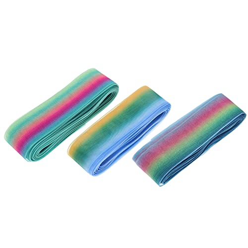 jojofuny 3 Rollen Yards Chiffon Bänder für DIY Bastelarbeiten Verpackungen und Haarschmuck Halbdurchscheinendes Dekorationsmaterial von jojofuny