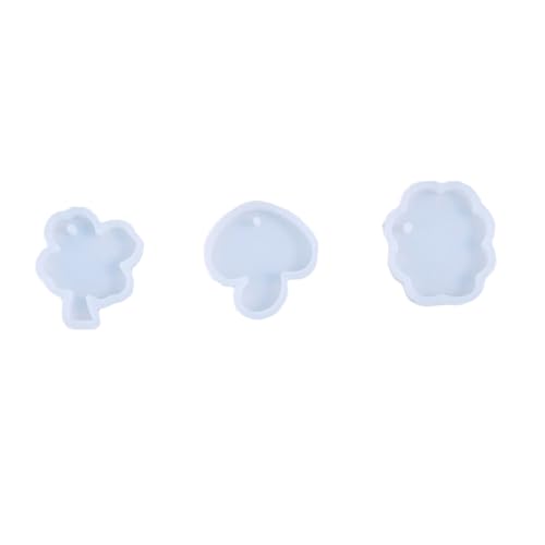 jojofuny 3 STÜCKE Teiliges Silikonform Schmuckanhänger mit Kleeblatt Pilz und Wolke Bruchfestes DIY Gießform Epoxidharz für Handgemachte Halsketten und Bastelprojekte jojofuny 3 STÜCKE Teiliges Silikonform Schmuckanhänger mit Kleeblatt Pilz und Wolke Bruchfestes DIY Gießform Epoxidharz für Handgemachte Halsketten und Bastelprojekte von jojofuny