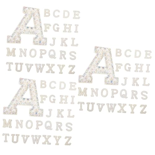 jojofuny 3 Sätze Aufbügelbuchstaben Mit Strass Patches Für Kleidung Hüte Und Diy Projekte Langlebig Und Hautfreundlich Dekoration Für Kleidung Und Accessoires 26 Stücke * 3 von jojofuny