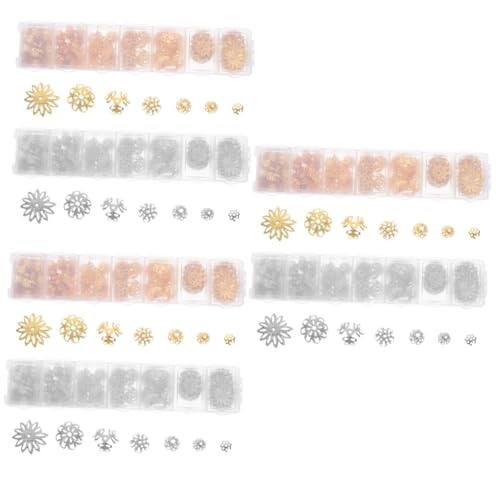jojofuny 3 Sätze Blumenförmige Perlenkappen Hochwertige Schmuckzubehör Für Diy Armbänder Ohrringe Und Langlebig Glänzend Für Bastelprojekte 2boxen*3 von jojofuny
