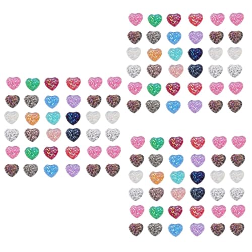 jojofuny 3 Sätze Bohrer Aus Harz in Herzform Verschönern Verzierungen Herzen Scrapbooking Sticker Scrapbook Stickers Diy -schmuckzubehör Dekorative Aufkleber Umweltharz 100 Stück * 3 von jojofuny