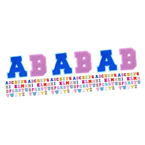 jojofuny 3 Sätze Bügelbuchstaben Patches Für Kleidung Diy Stoffbuchstaben Zum Aufbügeln Aufbügelbare Patches Für Nähprojekte Und Dekoration 52 Stück * 3 von jojofuny