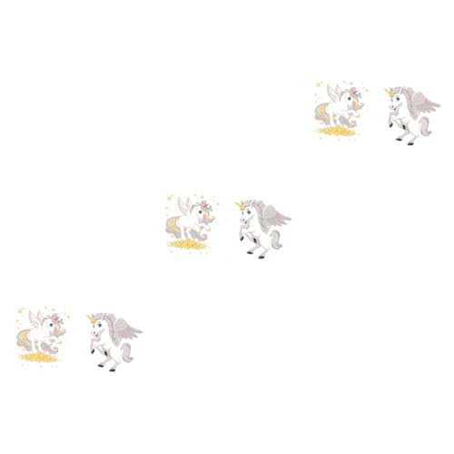 jojofuny 3 Sätze Diy Einhorn Aufkleber Für Kleidung Patch Transfers Zur Dekoration Von Kostümen Taschen Und Bekleidung Gemischte Stile 2 Stück * 3 von jojofuny