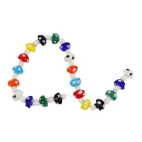 jojofuny 3 Sätze Diy Handgemachte Pilzperlen Glasiertes Material für Schmuckherstellung Bastelperlen für Armbänder und Ohrringe für Projekte von jojofuny