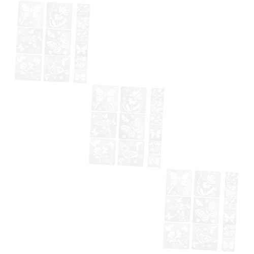 jojofuny 3 Sätze Diy Schmetterlings Schablonen Teilig Wiederverwendbare Malvorlagen Für Wand Und Möbeldekoration Für Erwachsene Vielseitig Einsetzbar 12 Stück * 3 von jojofuny