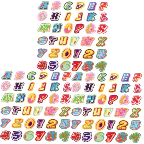 jojofuny 3 Sätze Englischer Brief Patch bestickt Aufnäher für Kleidungsapplikationen Flecken Uni kleine Buchstaben zum Aufbügeln buchstaben für stoff aufbügeln Filzstoff von jojofuny