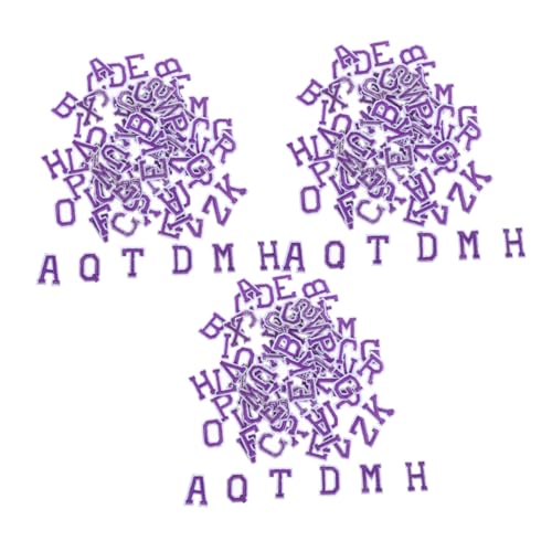 jojofuny 3 Sätze Filzbuchstaben Aufnäher Lila Bestickte Alphabet Patches A-z Weiche Bildungsapplikationen zum Aufnähen Kleidung Hüte Taschen Jeans von jojofuny