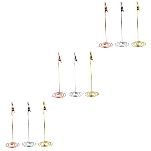 jojofuny 3 Sätze Fotohalter Klammern Tischkartenhalter Für Hochzeiten Feiern Und Veranstaltungen Eleganter Memo Clip Für Bilder Notizen Und Platzkarten Und Roségold 3 Stück * 3 von jojofuny