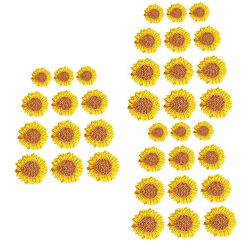 jojofuny 3 Sätze Gestickter Sonnenfleck Abzeichen Annähen Sonnenblumenabziehbilder Patch Sonnenblume Für Frauen Sonnenblumenfeld Stickerei Kleidung Gestickter Aufnäher Stoff 12 Stück * 3 von jojofuny