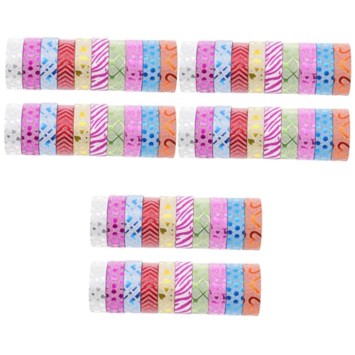 jojofuny 3 Sätze Glitzer Washi Klebeband Dekorative Diy Bastelkleber Für Scrapbooking Festliche Bastelarbeiten Kreative Zubehör Für Notizbücher 20 Stück * 3 von jojofuny