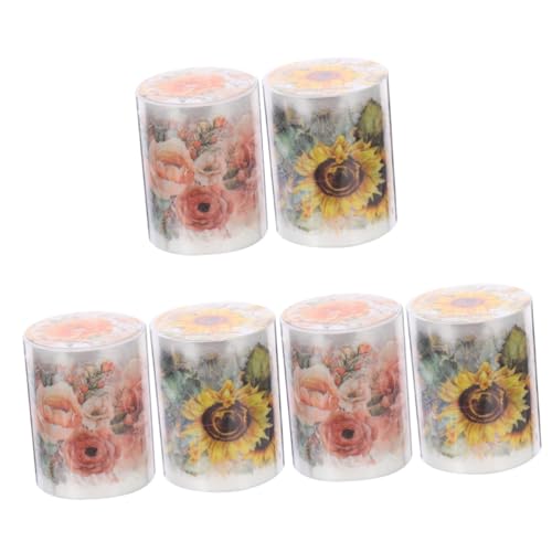jojofuny 3 Sätze Handband Pflanzen Anlage Blätter Blumenband Craft Scrapbooking Journaling-zubehör Klebeband Scrapbook-materialband Junk-journal-zubehör Blumen- Das Haustier 2 Rollen * 3 von jojofuny
