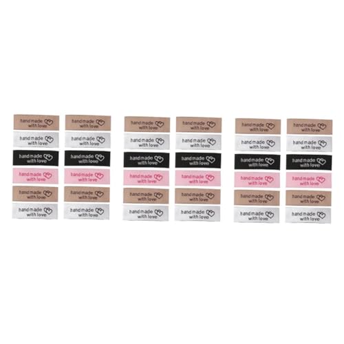 jojofuny 3 Sätze Handgemachte Kleidungsetiketten Diy Nählabels Aus Rosa Und Schokolade Für Kleidung Taschen Und Kreative Projekte 80 Stück * 3 von jojofuny