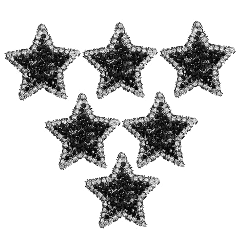 jojofuny 3 Sätze Heißer Diamant-stoffflicken Craft-patches Flecken Dekorative Patches Wiederverwendbar Kleider Exquisiten Patch Nähen Aufnäher Mit Sternstickerei Perle Schwarz 6 Stück * 3 jojofuny 3 Sätze Heißer Diamant-stoffflicken Craft-patches Flecken Dekorative Patches Wiederverwendbar Kleider Exquisiten Patch Nähen Aufnäher Mit Sternstickerei Perle Schwarz 6 Stück * 3 von jojofuny