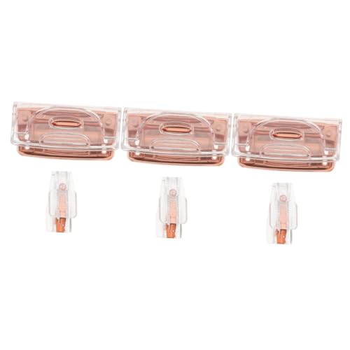 jojofuny 3 Sätze Hole Punch Nail Picker Entfernung Abzieher Puncher Büro schwer praktischer Klammerentferner Metall -Loch -Punsch kleiner Locher 2 Locher Aluminiumlegierung von jojofuny