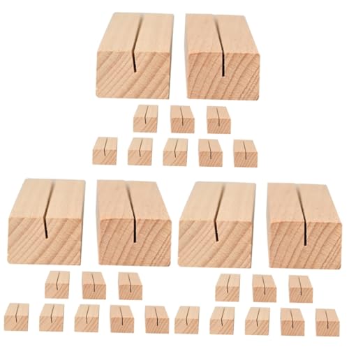jojofuny 3 Sätze Inhaber Der Tabellennummer Foto Hochzeit Tischkarten Basis Kartenständer Bildhalter Für Tische Zahlenkarten Stehen Bürobedarf Holz Khaki 10 Stück * 3 von jojofuny