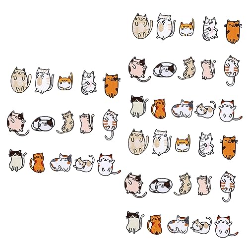 jojofuny 3 Sätze Katze Gestickte Aufnäher Aufkleber Annähen Aufnäher Mit Tierstickerei Bestickt Aufbügel-flicken Dekoring Applikationsaufkleber Aufnäher Für Jeans Vliesstoff 15 Stück * 3 von jojofuny