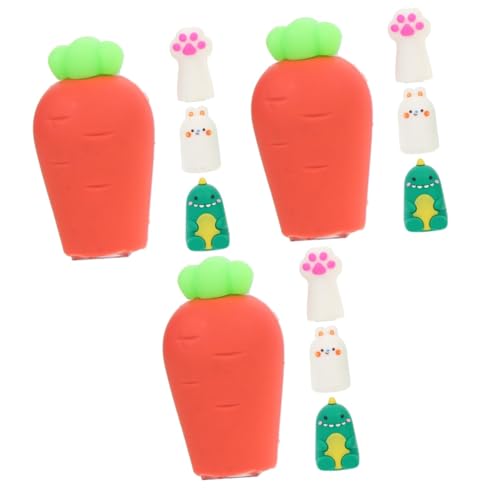 jojofuny 3 Sätze Kawaii Tierkopf Bleistiftanspitzer Handbetriebene Niedliche Cartoon Anspitzer Für Sicher Und Langlebig Schulmaterialien Für Kreative 4 Stück * 3 von jojofuny