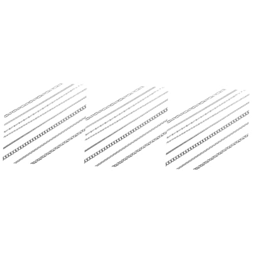 jojofuny 3 Sätze Ketten Für Schmuckherstellung Diy Zubehör Langlebige Und Leichte Gliederketten Bastelprojekte Und 8 Stücke * 3 von jojofuny