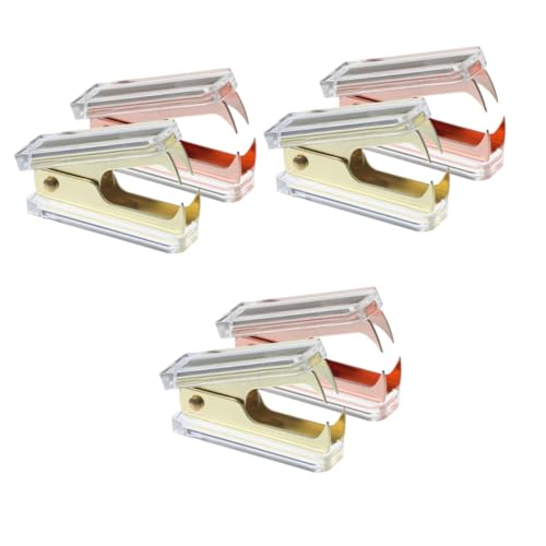 jojofuny 3 Sätze Klammerentferner Hefter Büro Mini Tragbarer Nagelheber Ergonomisches Werkzeug Zum Entfernen Von Klammern Nagelentferner Abs 2 Stücke * 3 von jojofuny