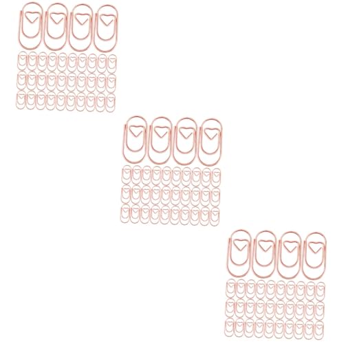 jojofuny 3 Sätze Kleine Herzförmige Büroklammern Aus Metall Roségold Kreative Und Nützliche Clips Für Dokumente Notizen Lesezeichen Scrapbooking Für Büro Und Zuhause 200 Stück * 3 von jojofuny