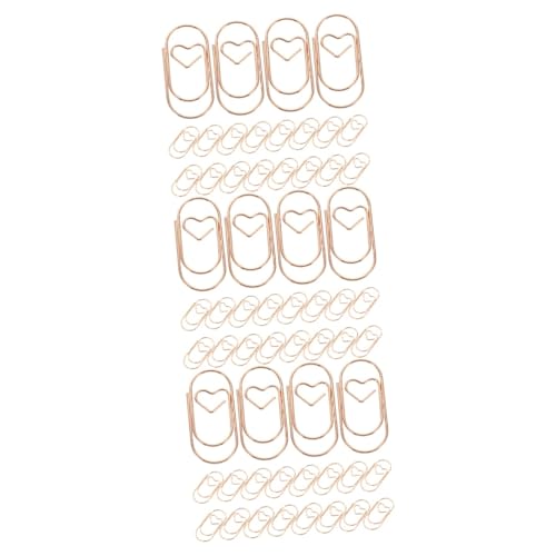 jojofuny 3 Sätze Lesezeichen Aus Metall Karten Clip Papierklemmen Dekoklammern Büroklammern Klein Mini -papierclips Befestigungsclips Für Dokumente Zarte Büroklammern Rose Gold 20 Stück * 3 von jojofuny