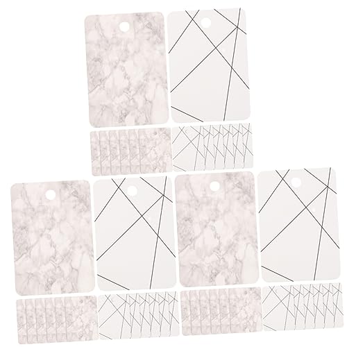 jojofuny 3 Sätze Ohrringkarte Marmor Halskettenkarten Schmuck DIY Display Blanko Halskettenkarten Ohrring Organizer Karte Ohrstecker Benutzerdefinierte Ohrring 100 Stück * 3 von jojofuny