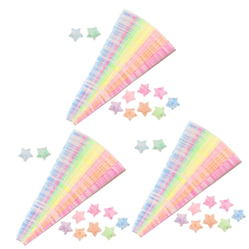 jojofuny 3 Sätze Origami Stern Papierstreifen Origami Papier Für Pastell Stern Bastelarbeiten Bastelpapier Sterne Origami Papier Gemusterte Farbe Faltdekoration 210 Stück * 3 von jojofuny