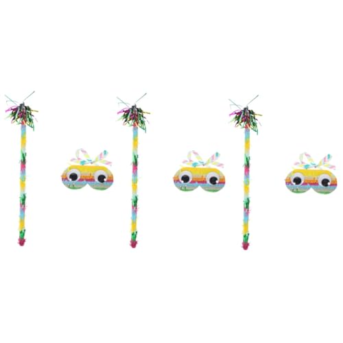 jojofuny 3 Sätze Piñata Kinderspielzeug Mexikanische Brille Jungs-spielzeug Pinata- Fotorequisiten Für Cinco De Mayo-veranstaltungen Pinata-süßigkeitsspielzeug Pinata-stick-jungs von jojofuny