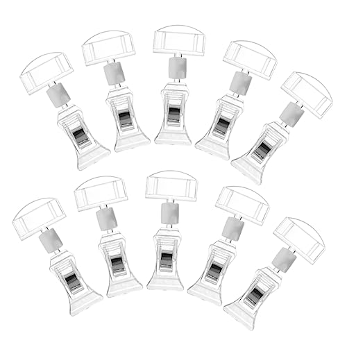 jojofuny 3 Sätze Preisschild Clips Leichter Werbeetiketten Halter Für Supermarkt Drehbarer Schildständer Für Menüs Fotos Und Karten Tragbar Und Robust 10 Stück * 3 von jojofuny